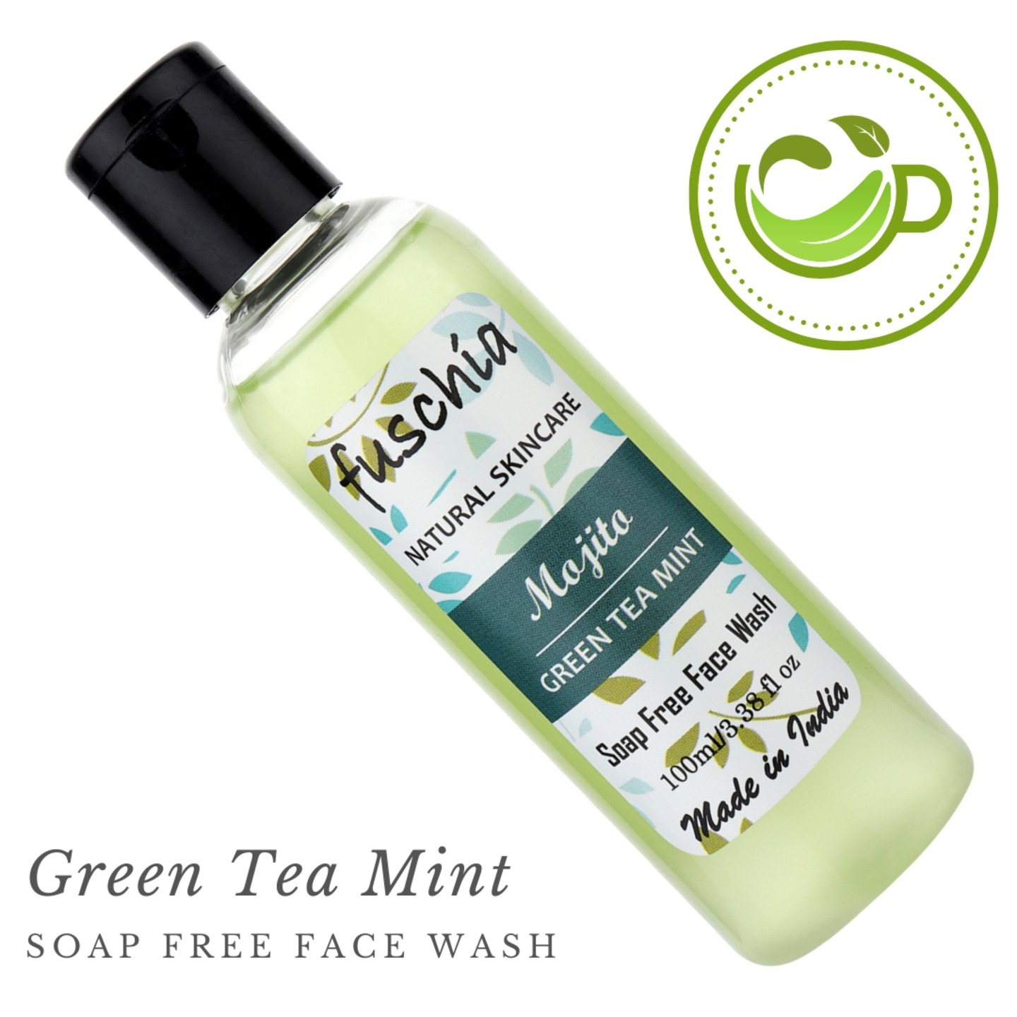 Fuschia Mojito Green Tea Mint Soap Free Face Wash - 100ml
