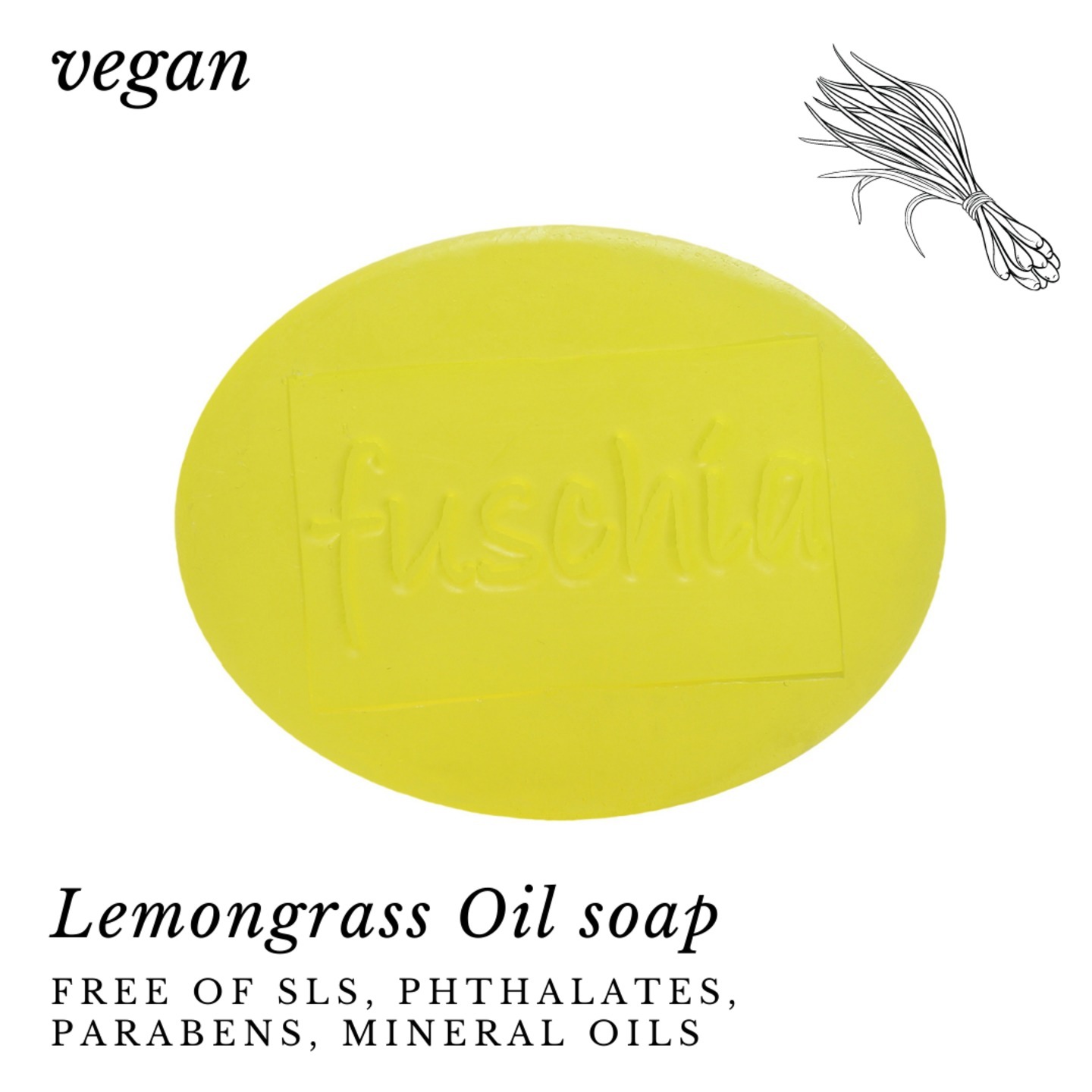 Fuschia - Lemon Grass Oil Natural Handmade Herbal Soap