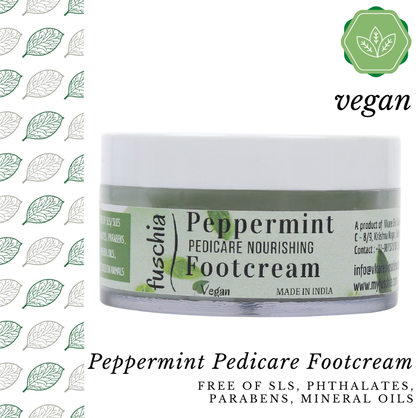 Fuschia - Peppermint Pedicare Nourishing Foot Cream-50g