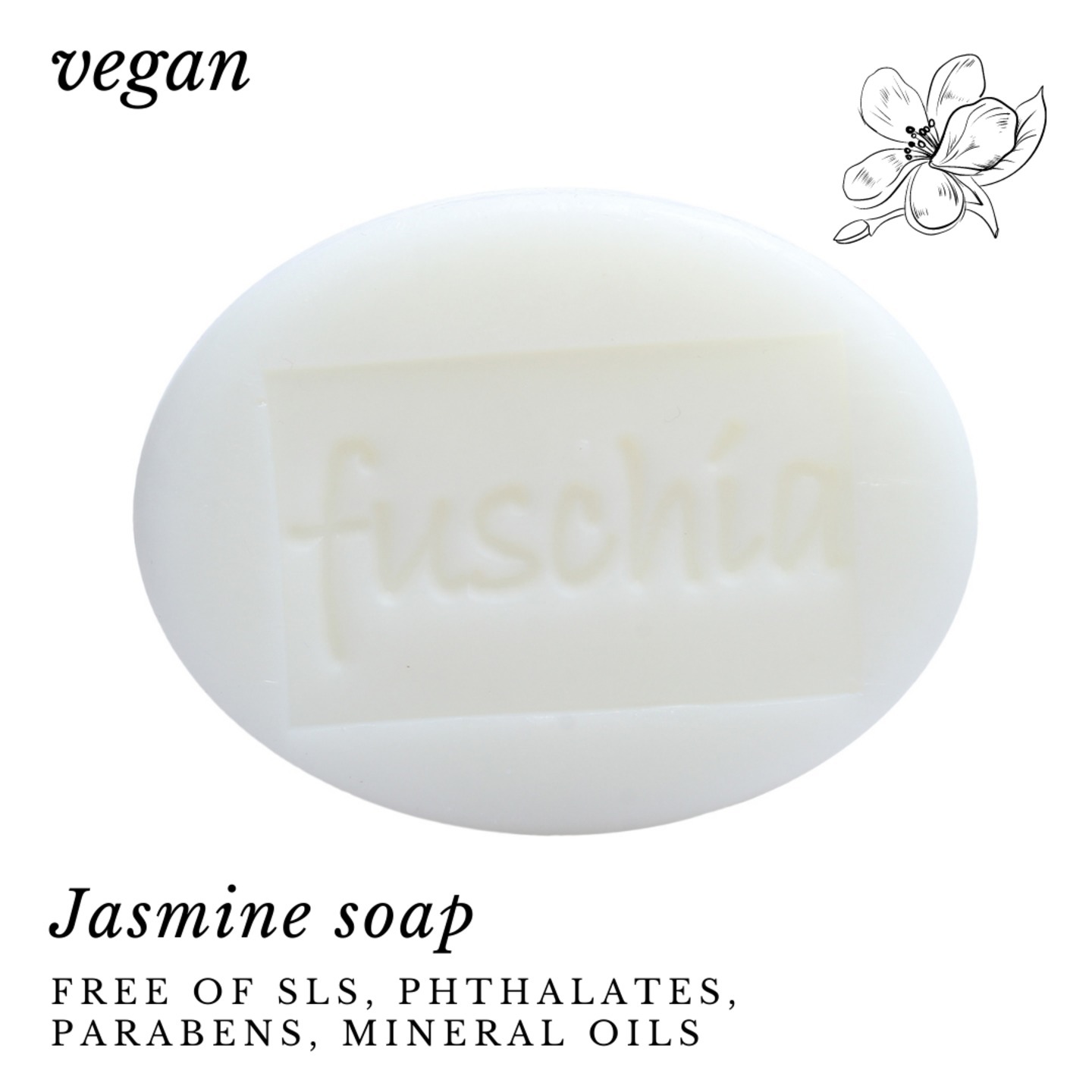 Fuschia - Jasmine Natural Handmade Glycerine Soap