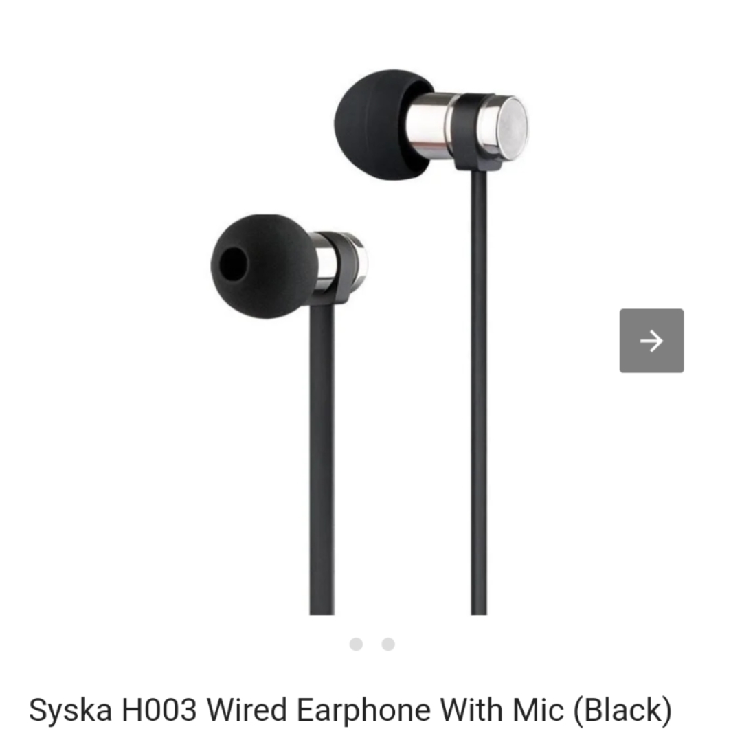 Syska H003 Wired Earphones with mic