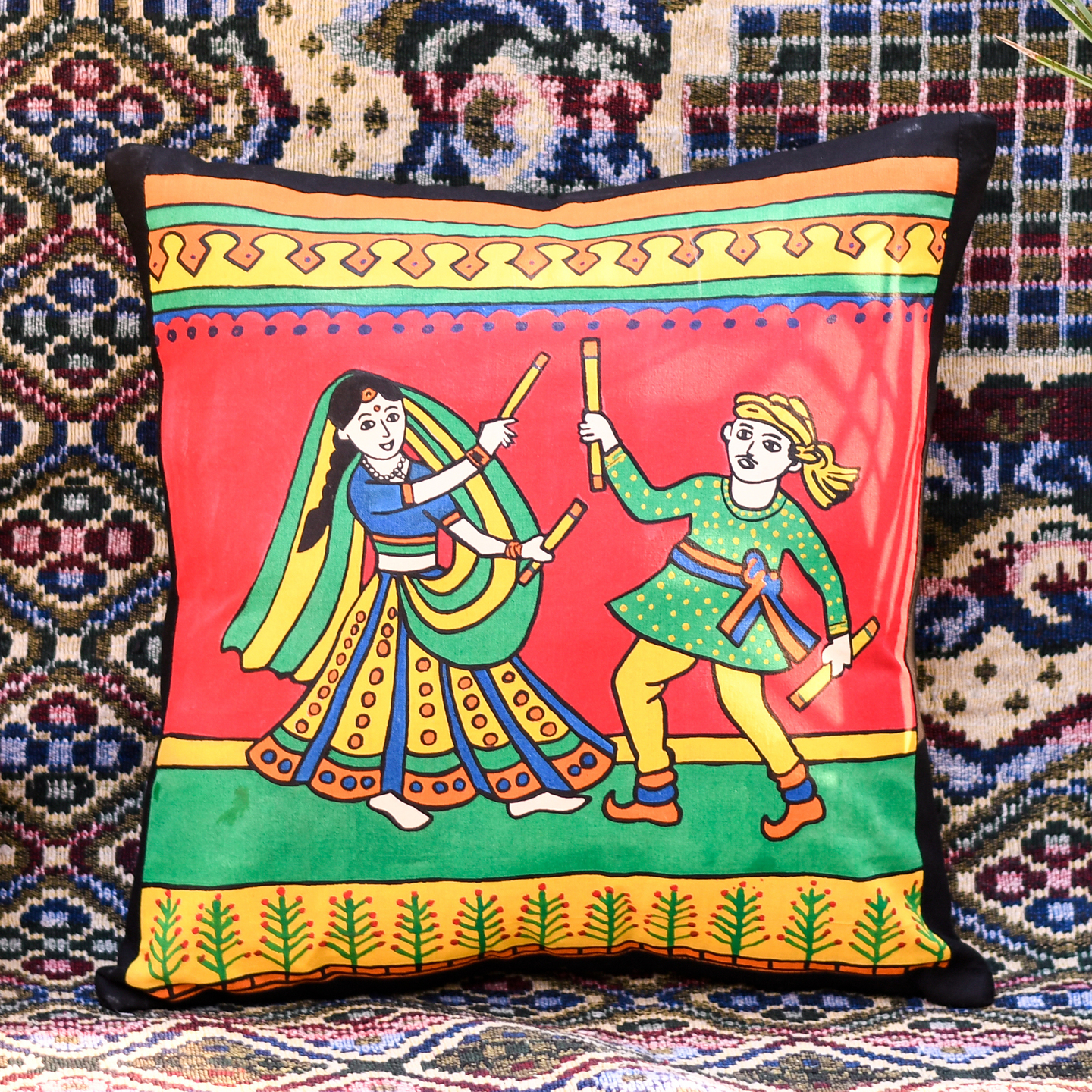 Hand Painted Cushion Covers - Dandia