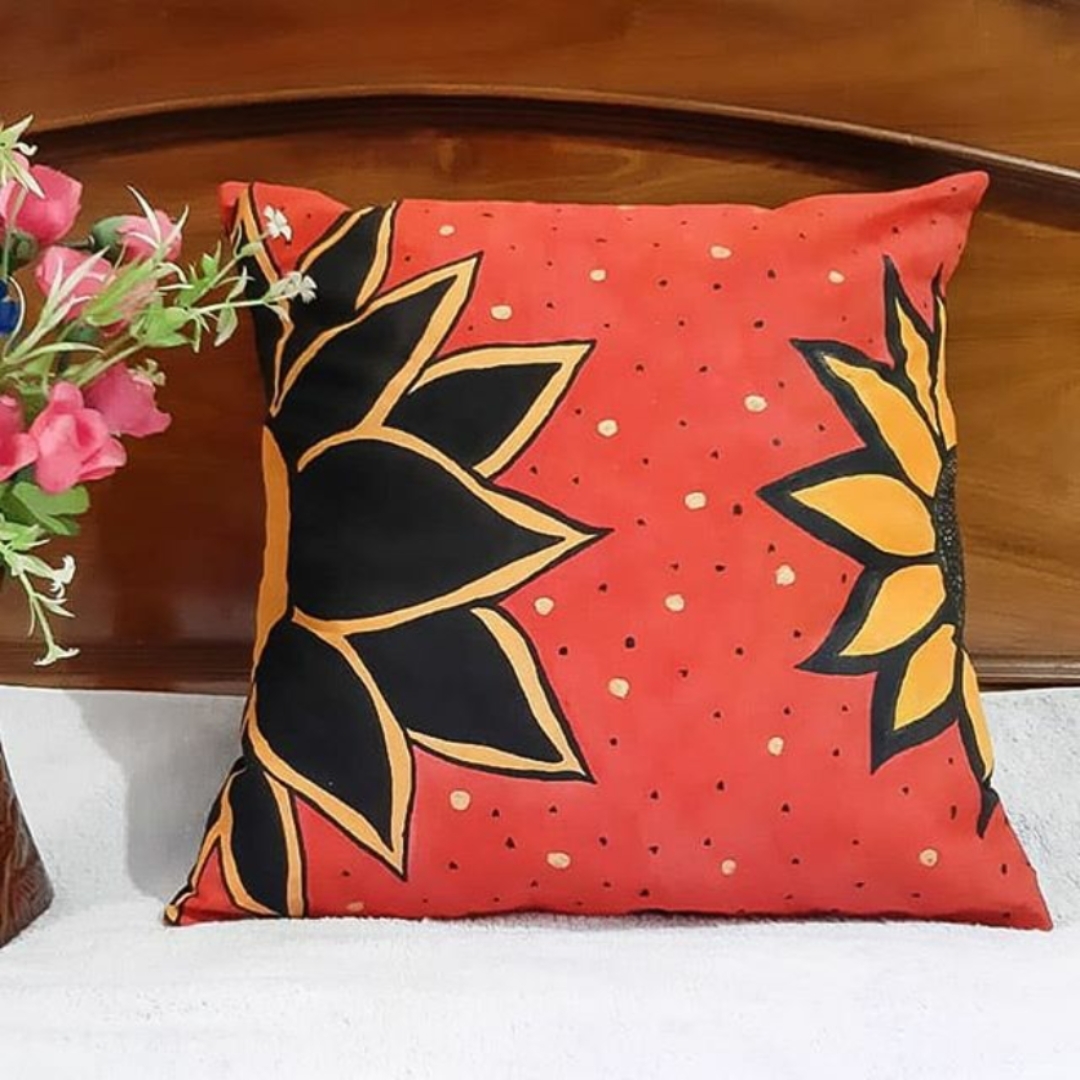 Hand Painted Cushion Covers - Flower