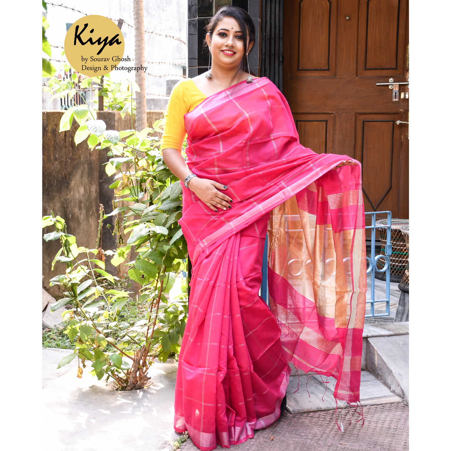 Handwoven Linen Saree