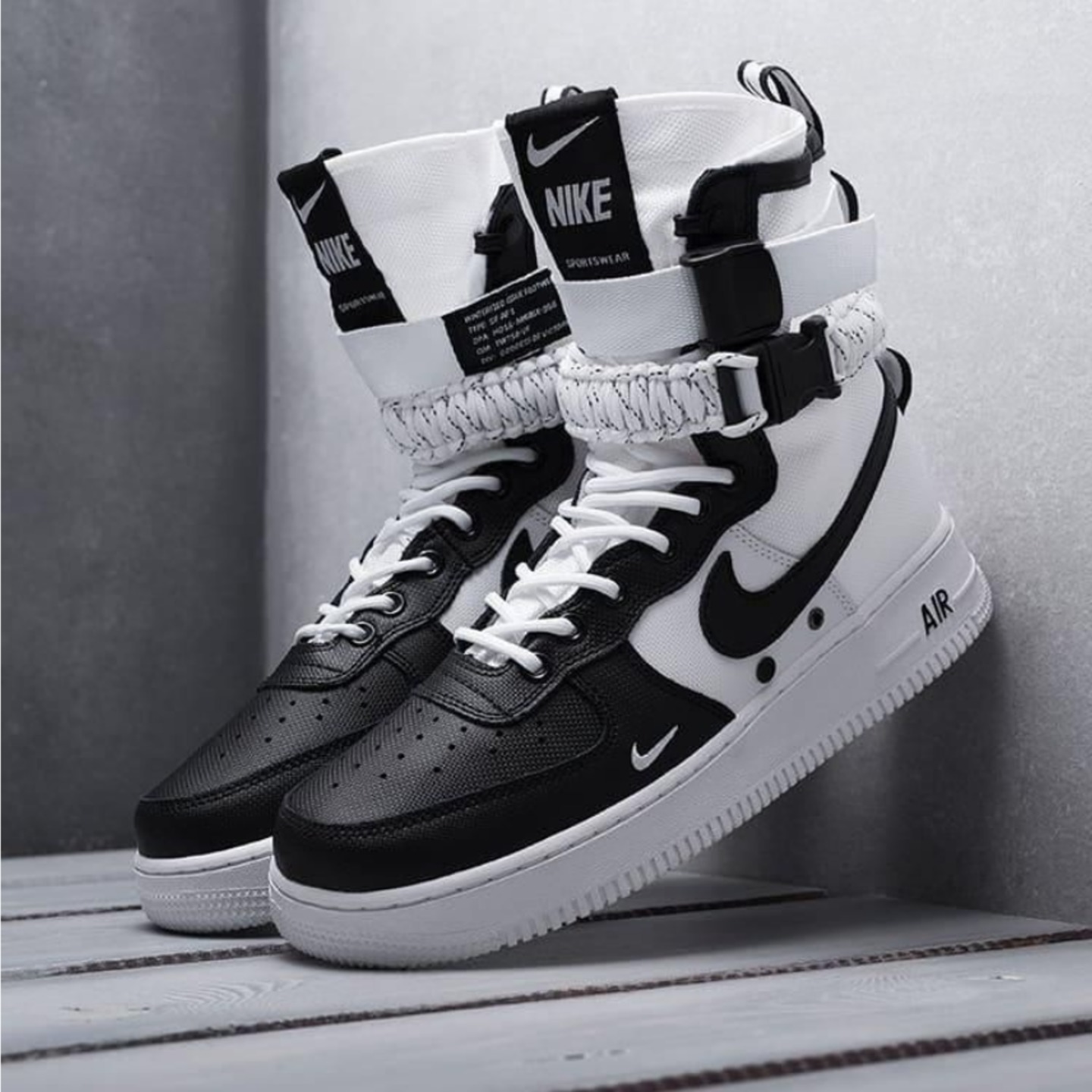 Insta Shoppee Nike Airforce SFL Sneaker Shoes - Black / White