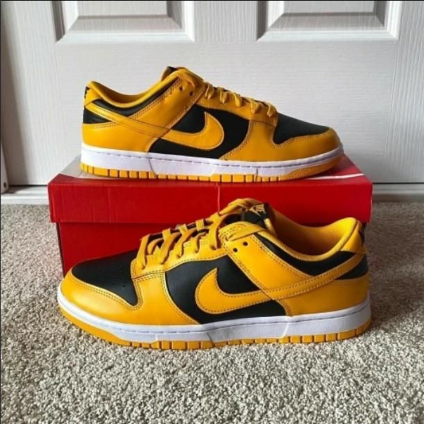 Insta Shoppee Nike Air Jordan Retro 1 Low Pollen Sneaker Shoes - Yellow