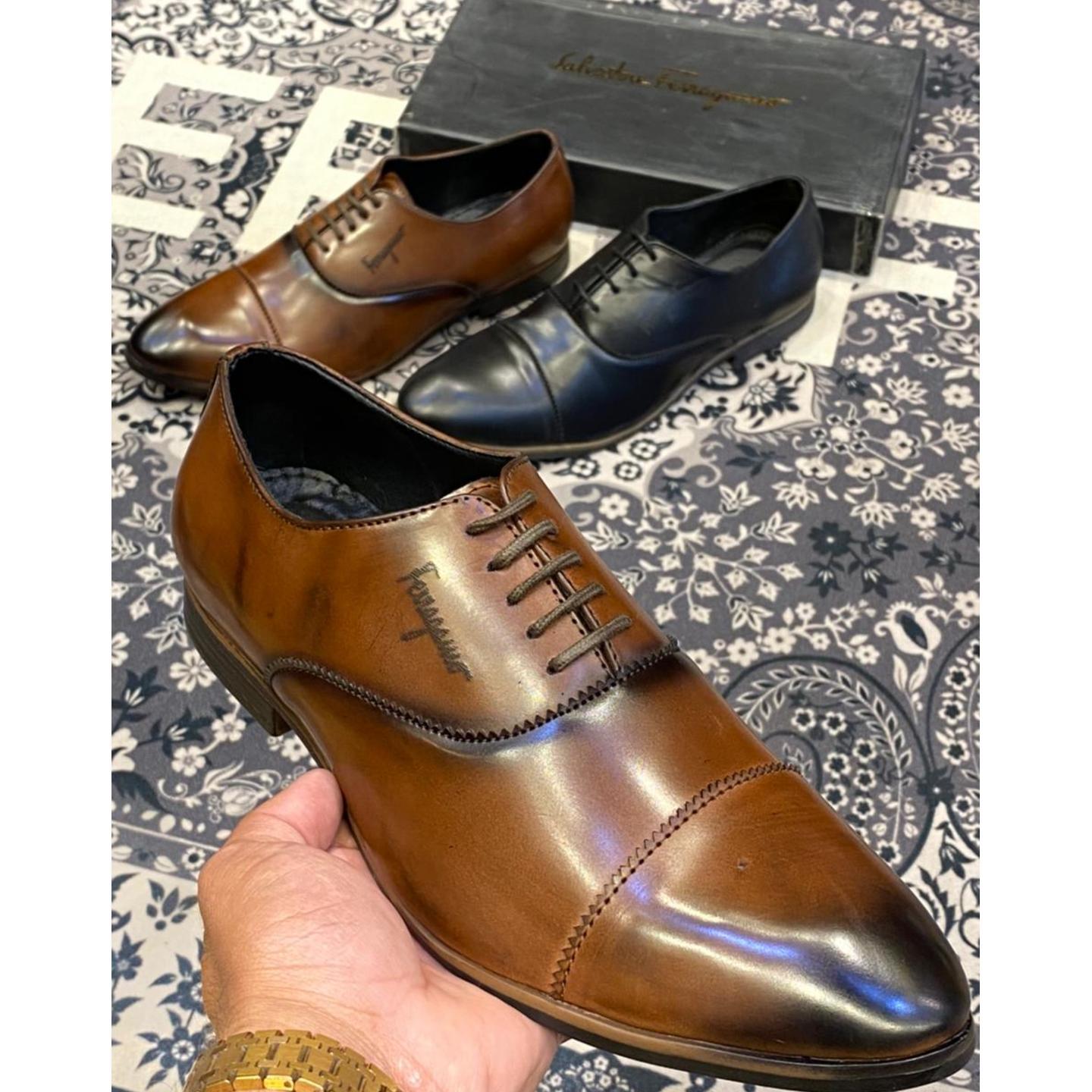 Insta Shoppee First Copy Classic Italian Derby Shoes for Men - Black and Brown