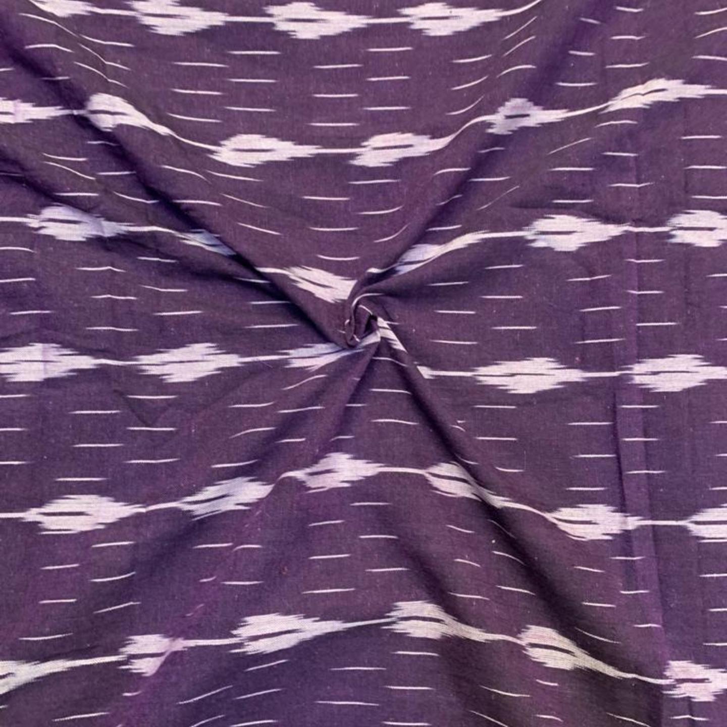 Pochampally Ikkat Cotton Fabric - Violet