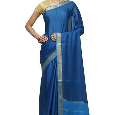 Yale Blue and Anandha Blue Ksic silk Saree  Mysore Silk Sarees  Mysore Silk Sarees Online  KSIC