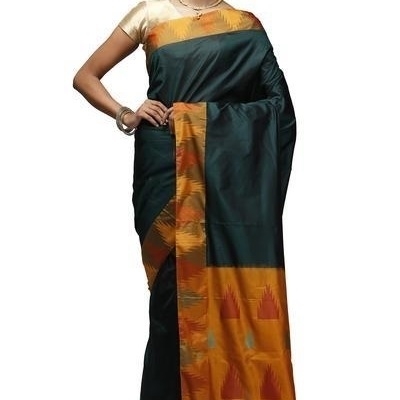 Bottle Green and BrownBangalore Silk Sarees  Buy Pure Silk Saree Online  Bangalore Silk Sarees Online