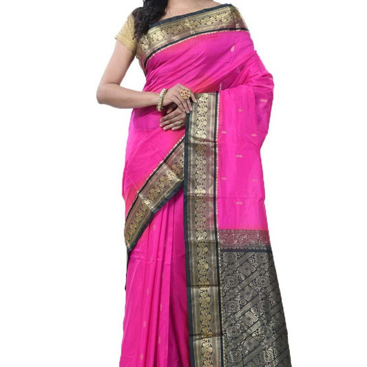 Rani Pink Kanchipuram Silks Sarees Online Kanjeevaram Silks  Buy Kanchipuram Pattu Sarees  Silk Sarees