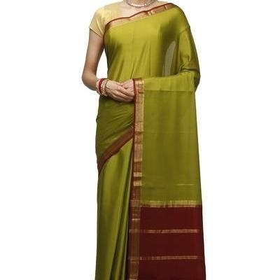 Mehandhi Green Ksic silk Saree  Mysore Silk Sarees  Mysore Silk Sarees Online  KSIC