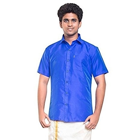 Blue Dupion Silk Shirts Buy Silk Dupion Shirts Pure Silk Shirts