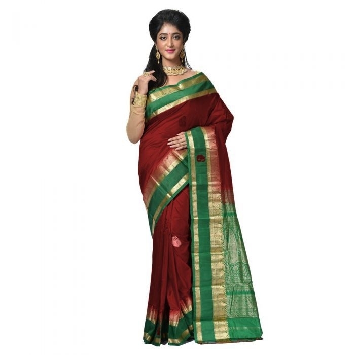 Marron Saree Buy Kanchipuram Silks Sarees Online  Kanjeevaram Silks  Buy Kanchipuram Pattu Sarees  Silk Sarees