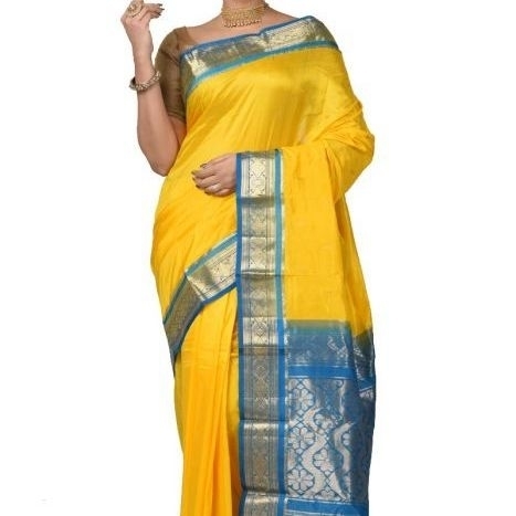 Yellow with Anandha Blue Buy Kanchipuram Silks Sarees Online  Kanjeevaram Silks  Buy Kanchipuram Pattu Sarees  Silk Sarees