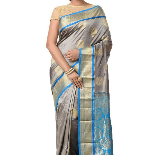 Grey Buy Kanchipuram Silks Sarees Online  Kanjeevaram Silks  Buy Kanchipuram Pattu Sarees  Silk Sarees