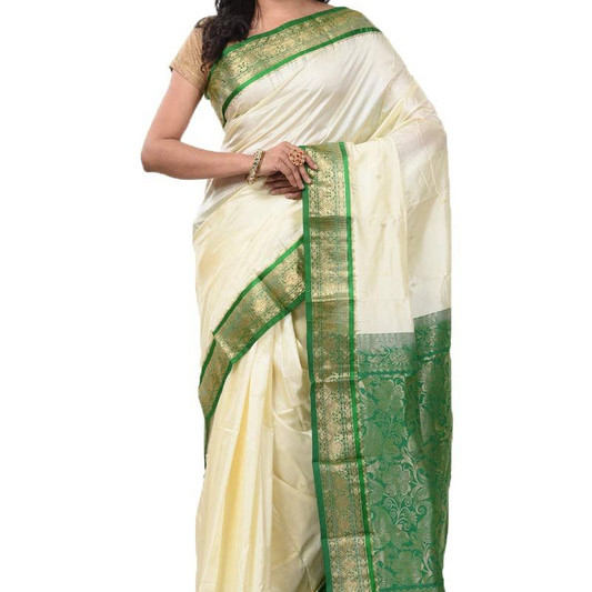Off White Saree Buy Kanchipuram Silks Sarees Online