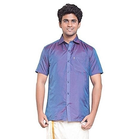 Dull Blue Dupion Silk Shirts Buy Silk Dupion Shirts Pure Silk Shirts