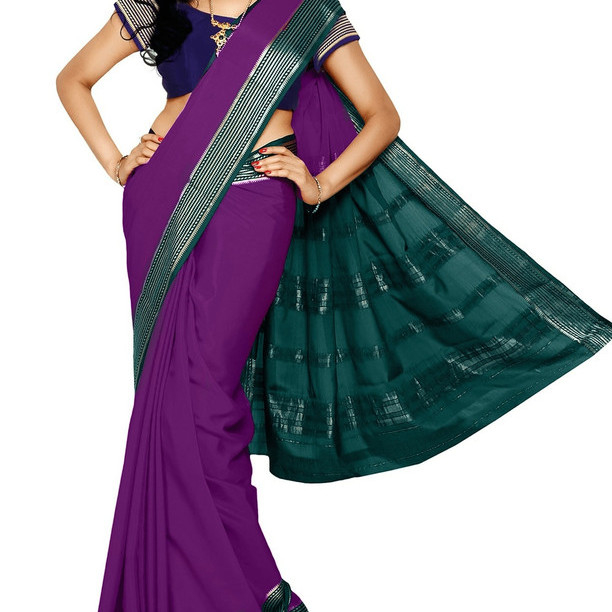 Purple with Green  Ksic silk Saree  Mysore Silk Sarees  Mysore Silk Sarees Online  KSIC