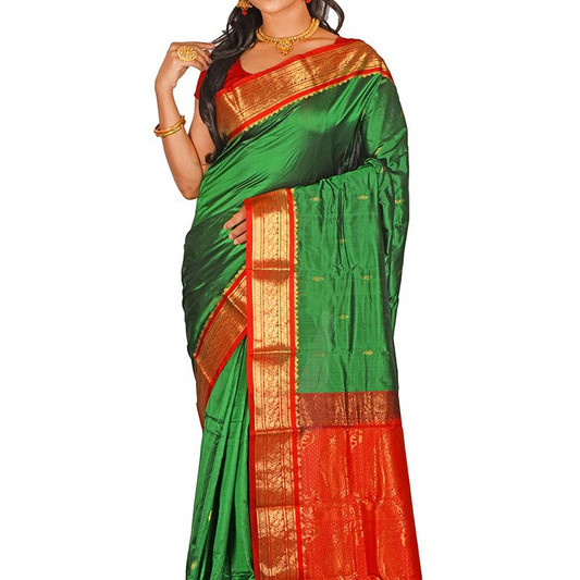 Leaf Green Buy Kanchipuram Silks Sarees Online  Kanjeevaram Silks  Buy Kanchipuram Pattu Sarees  Silk Sarees