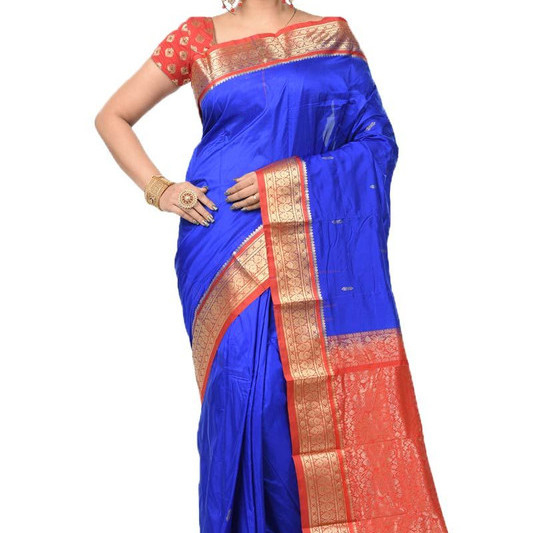 Royal Blue Kanchipuram Silks Sarees Online  Kanjeevaram Silks  Buy Kanchipuram Pattu Sarees  Silk Sarees