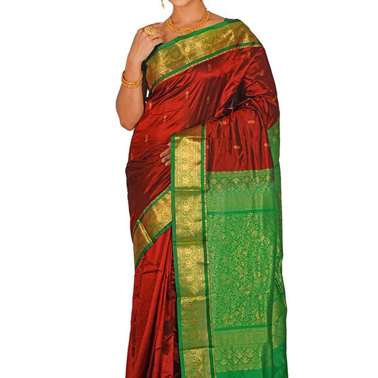 Marron Saree Buy Kanchipuram Silks Sarees Online  Kanjeevaram Silks  Buy Kanchipuram Pattu Sarees  Silk Sarees