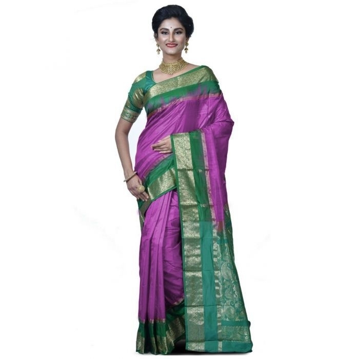 Magenta  Saree Buy Kanchipuram Silks Sarees Online  Kanjeevaram Silks  Buy Kanchipuram Pattu Sarees  Silk Sarees