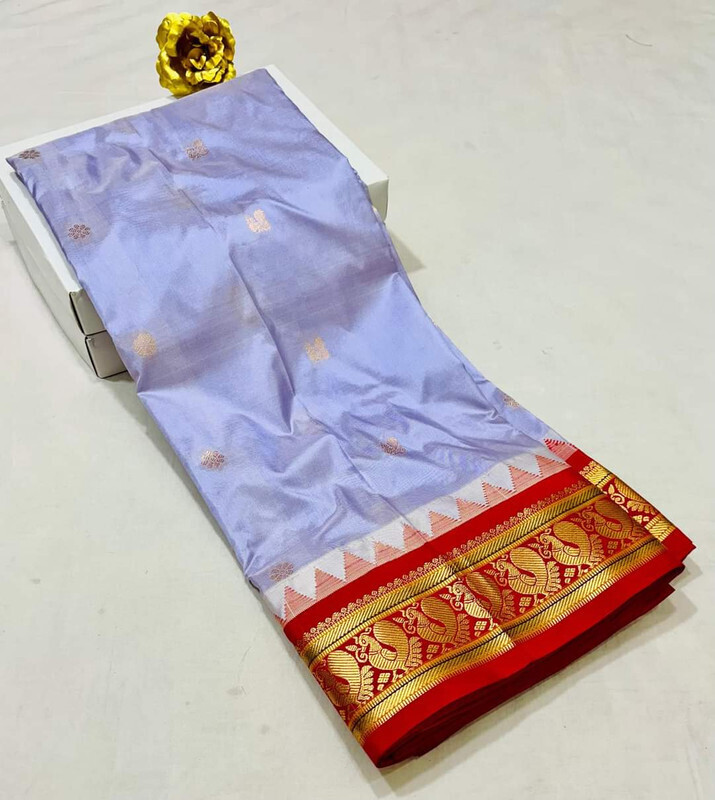 Snow Gadwal Paithani  Paithanistore