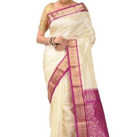 Milk White Saree Buy Kanchipuram Silks Sarees Online  Kanjeevaram Silks  Buy Kanchipuram Pattu Sarees  Silk Sarees