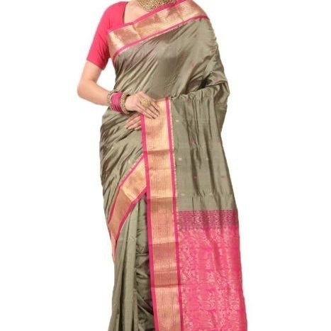 Metallic Grey Saree Buy Kanchipuram Silks Sarees Online  Kanjeevaram Silks  Buy Kanchipuram Pattu Sarees  Silk Sarees