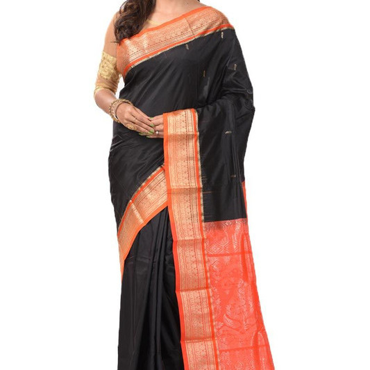 Black Saree Buy Kanchipuram Silks Sarees Online  Kanjeevaram Silks  Buy Kanchipuram Pattu Sarees  Silk Sarees