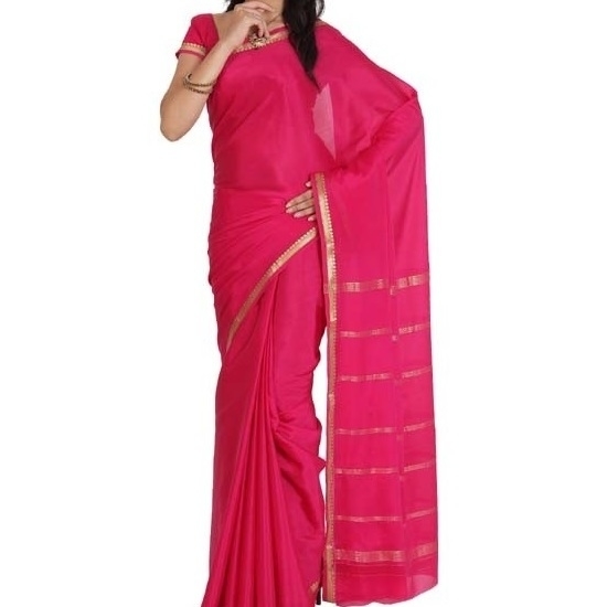Gagri Pink Ksic silk Saree  Mysore Silk Sarees  Mysore Silk Sarees Online  KSIC