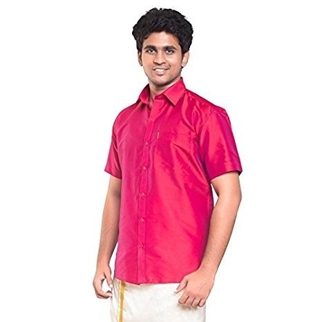 Rani Pink Silk Dupion Silk Shirts Buy Silk Dupion Shirts Pure Silk Shirts