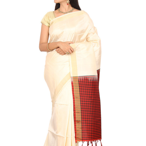 Off White Buy Kanchipuram Silks Sarees Online  Kanjeevaram Silks  Buy Kanchipuram Pattu Sarees  Silk Sarees
