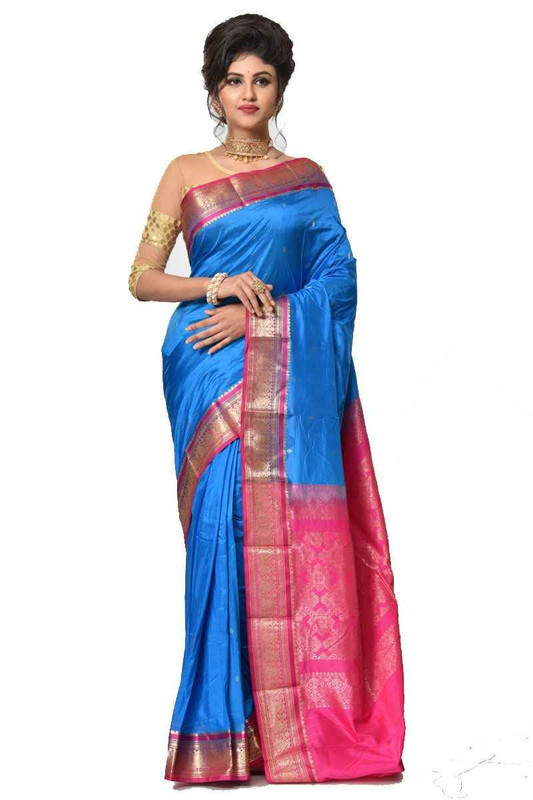 Anandha Blue Kanchipuram Silk Sarees Online  kanjeevaram sarees online  Traditional Kanchipuram Sarees  buy online kancheepuram sarees