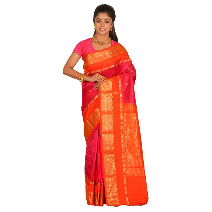 Rani Pink Kanchipuram Silk Sarees Online  kanjeevaram sarees online  Traditional Kanchipuram Sarees  Buy online kancheepuram sarees