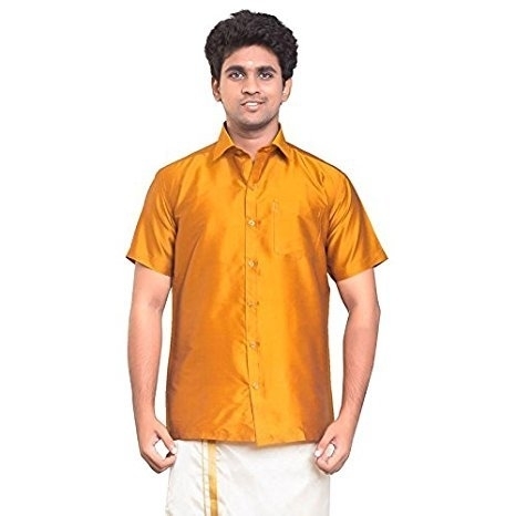 Golden Orange Dupion Silk Shirts Buy Silk Dupion Shirts Pure Silk Shirts