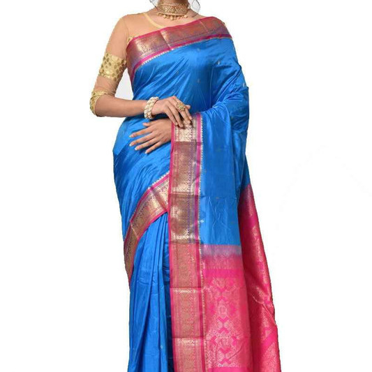 Blue Saree Buy Kanchipuram Silks Sarees Online  Kanjeevaram Silks  Buy Kanchipuram Pattu Sarees  Silk Sarees