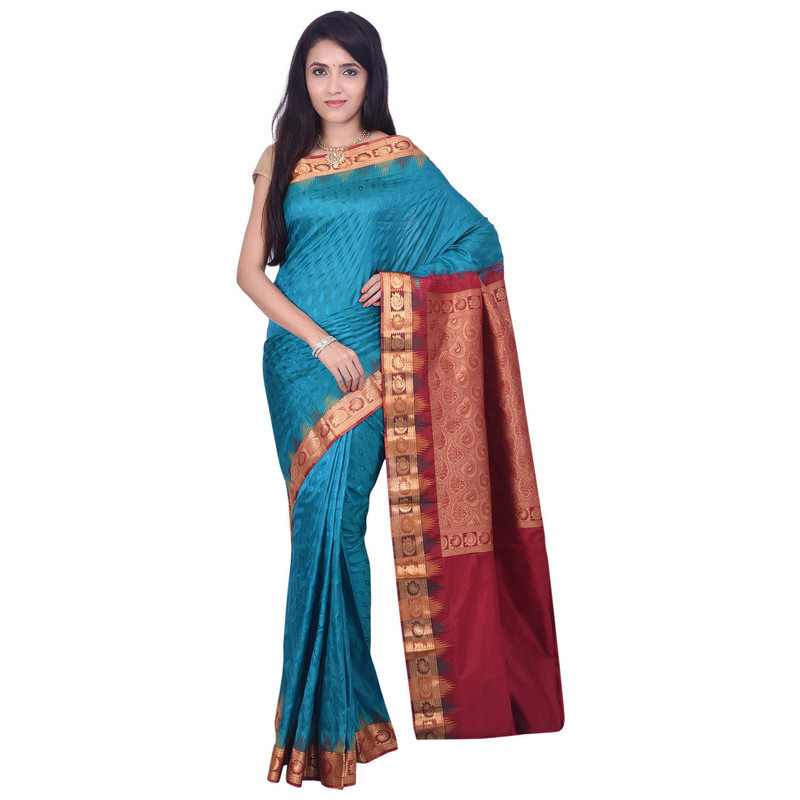 Rama Blue Bangalore Silk Sarees Buy Pure Silk Saree