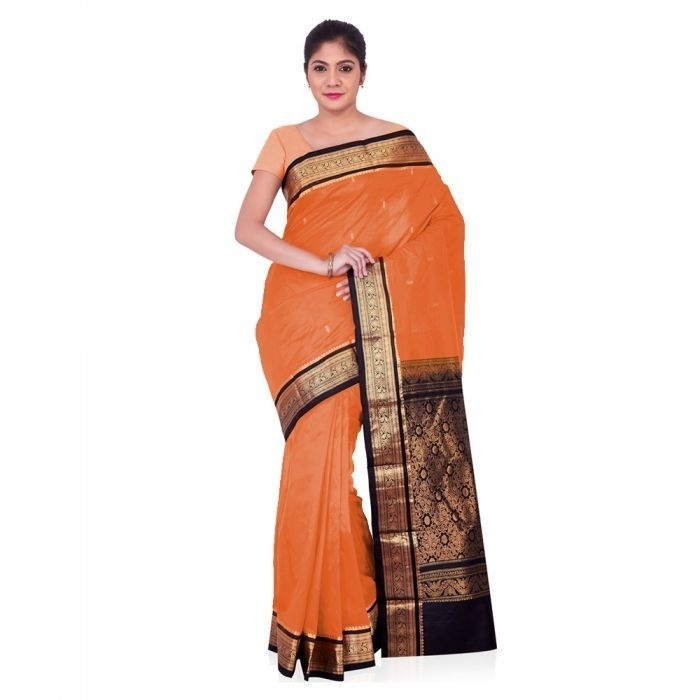 Orange With Black Buy Kanchipuram Silks Sarees Online  Kanjeevaram Silks  Buy Kanchipuram Pattu Sarees  Silk Sarees