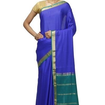 Royal Blue and Green Ksic silk Saree  Mysore Silk Sarees  Mysore Silk Sarees Online  KSIC