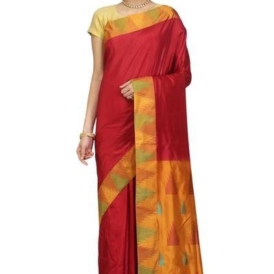 Red and Brown Silk Sarees Buy Pure Silk Saree Online  Bangalore Silk Sarees Online