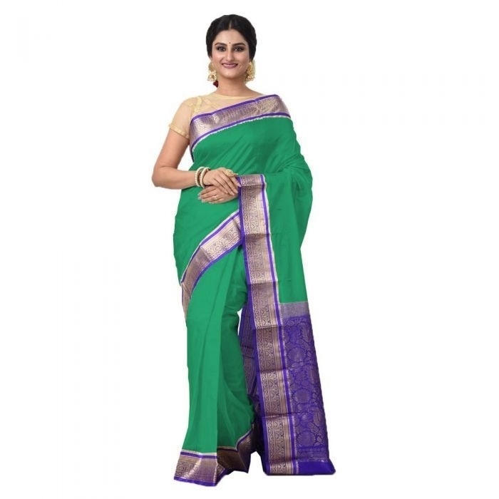 Green and Violet Buy Kanchipuram Silks Sarees Online
