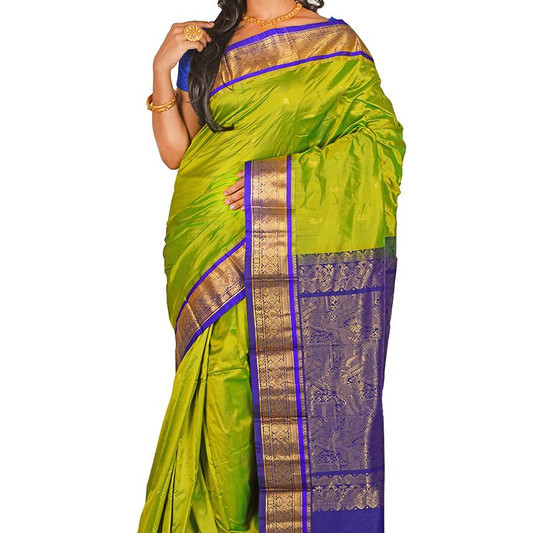 Parrot Green Buy Kanchipuram Silks Sarees Online  Kanjeevaram Silks  Buy Kanchipuram Pattu Sarees  Silk Sarees