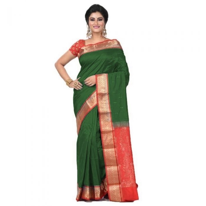 Green and Red Buy Kanchipuram Silks Sarees Online Kanjeevaram Silks  Buy Kanchipuram Pattu Sarees  Silk Sarees