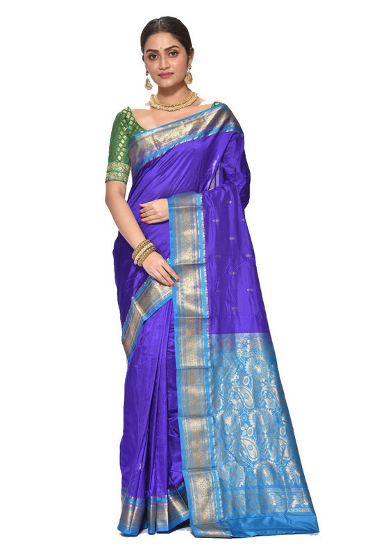 Royal Blue with Anandha Kanchipuram Silk Sarees Online  kanjeevaram sarees online  Traditional Kanchipuram Sarees  buy online kancheepuram sarees