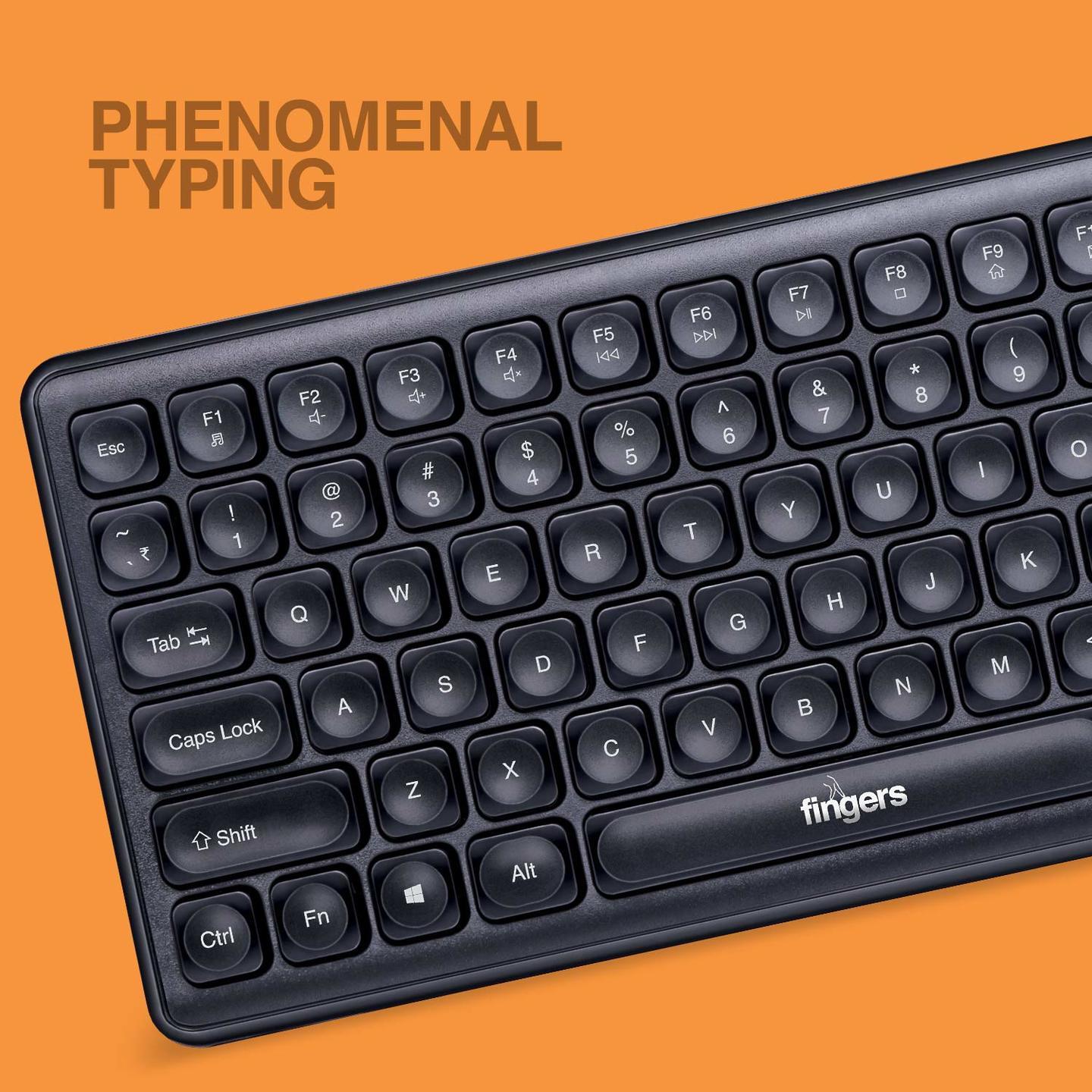 GREEN COMPUTERS Fingers SuperClicks 4 Wired Multimedia USB Keyboard