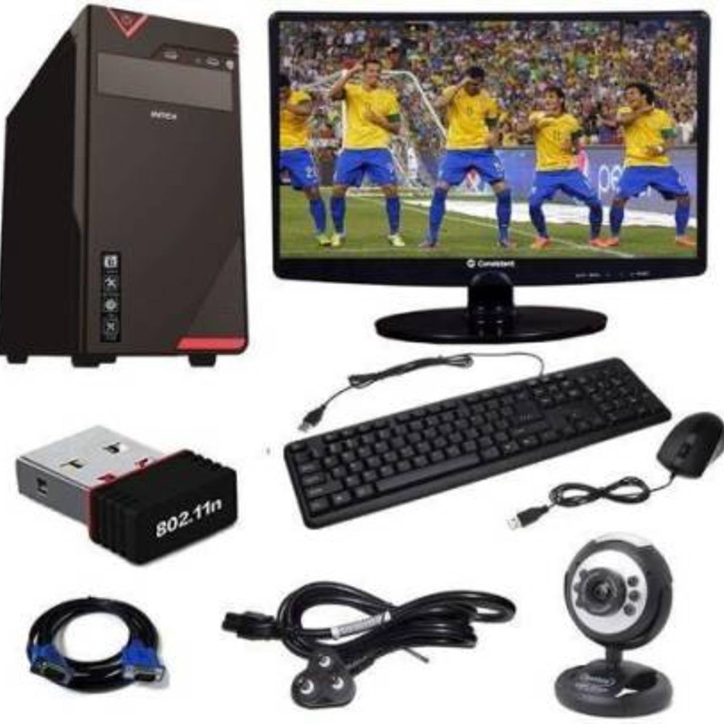 GreeLux-PC  Smart School - Assembled Dual core 2GB DDR2500 GBWindows 7 Ultimate15.4 Inch Screen keyboard &Mouse  Wifi Receiverweb camera Bluetooth Head phone Bluetooth Receiver