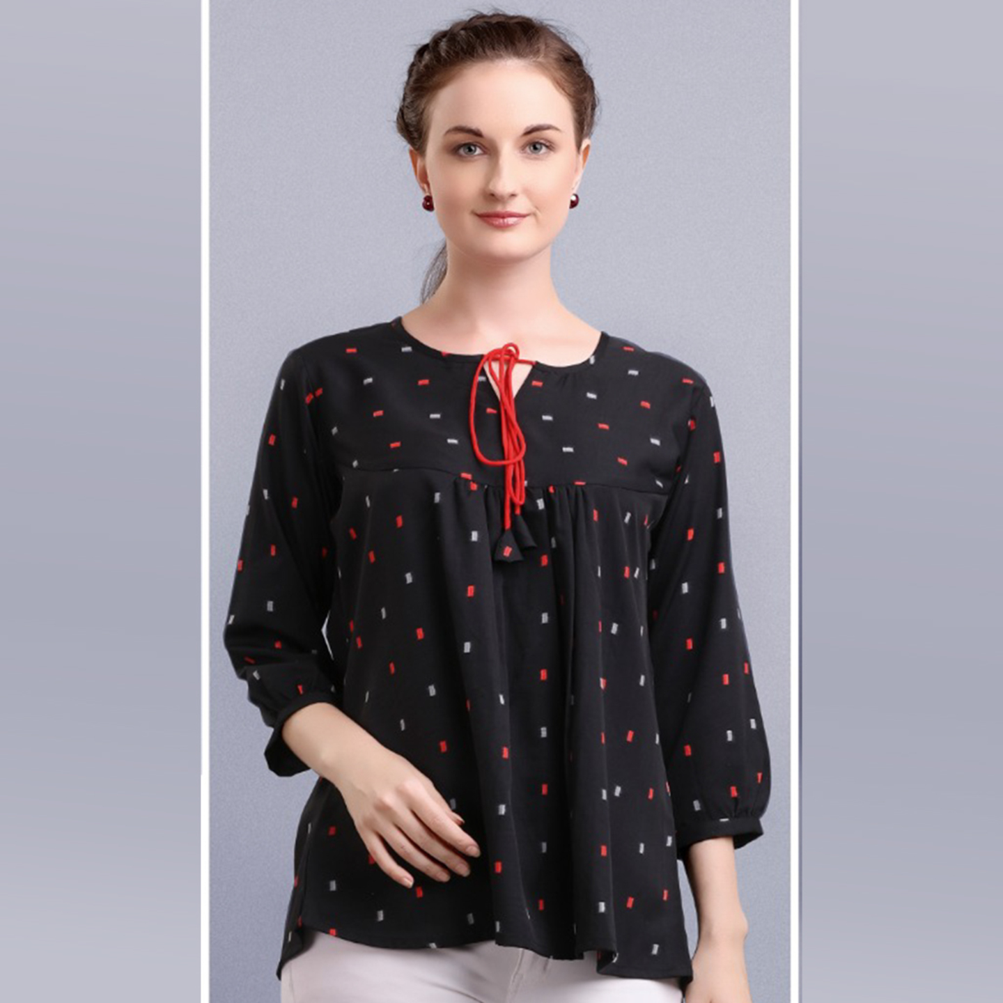 Talk By Fashion Stylish Casual Printed Top