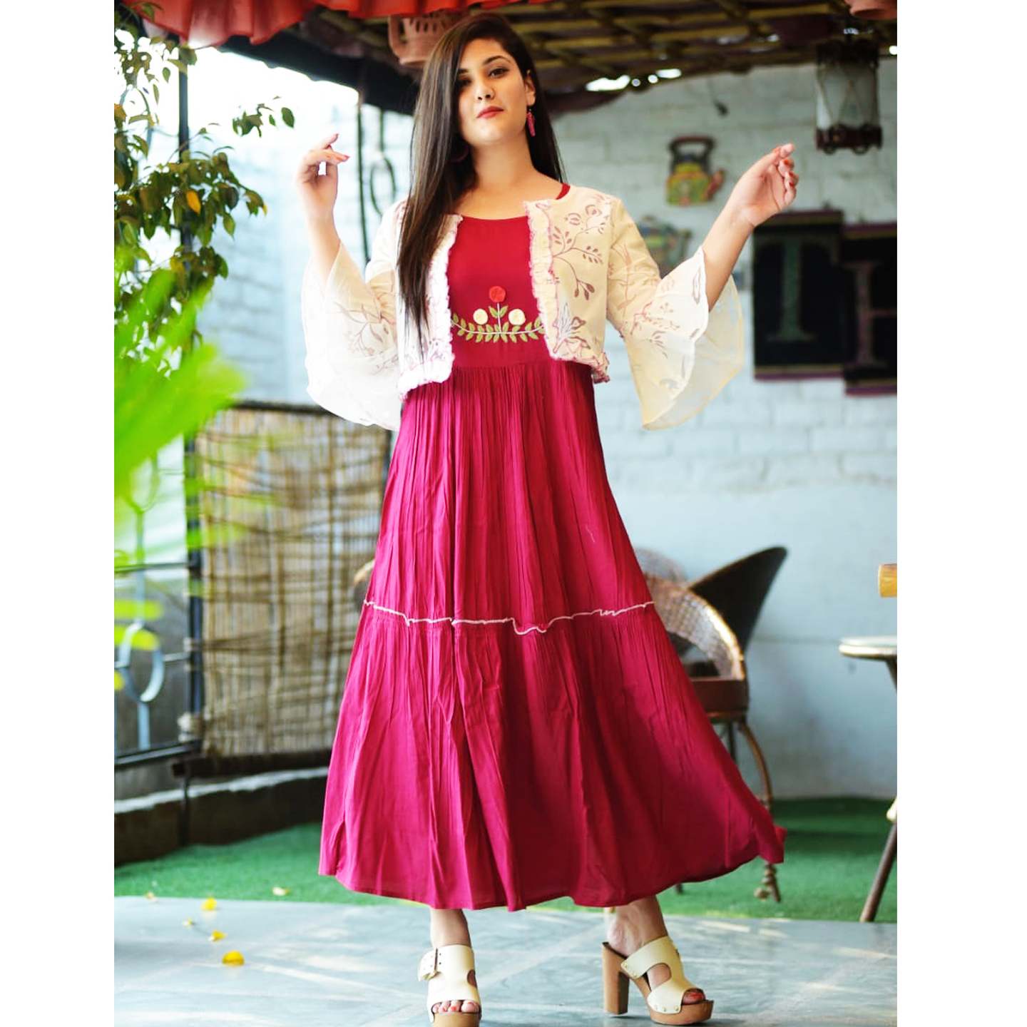 TBF Women Dress with jacket